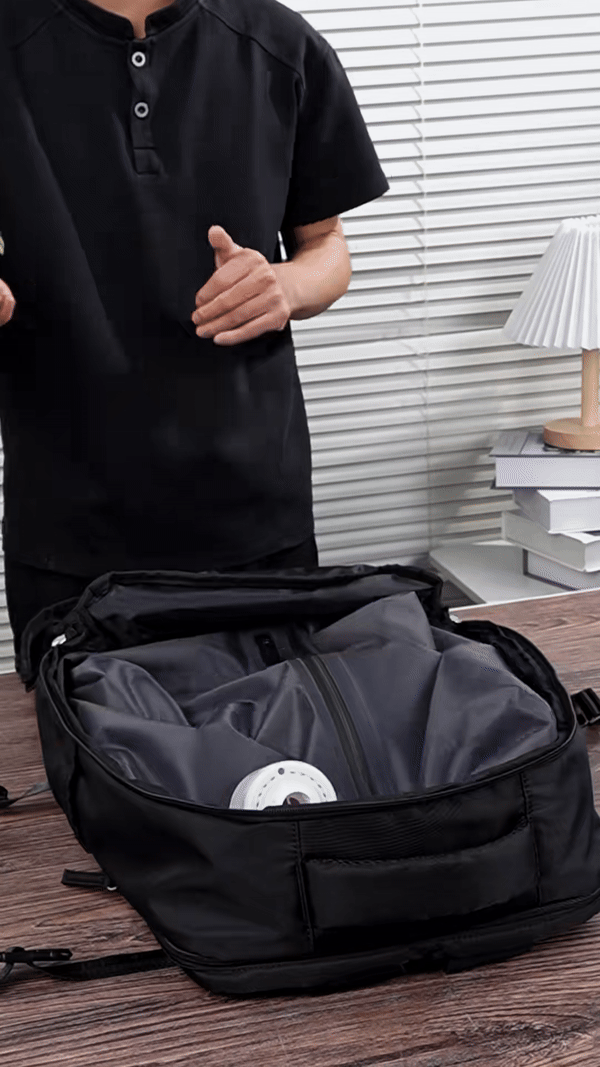 Sussurri Airback™ – Zaino da Viaggio Sottovuoto 40x30x20 | Bagaglio a Mano Ryanair e Compagnie Low-Cost+Pompa Elettrica Inclusa