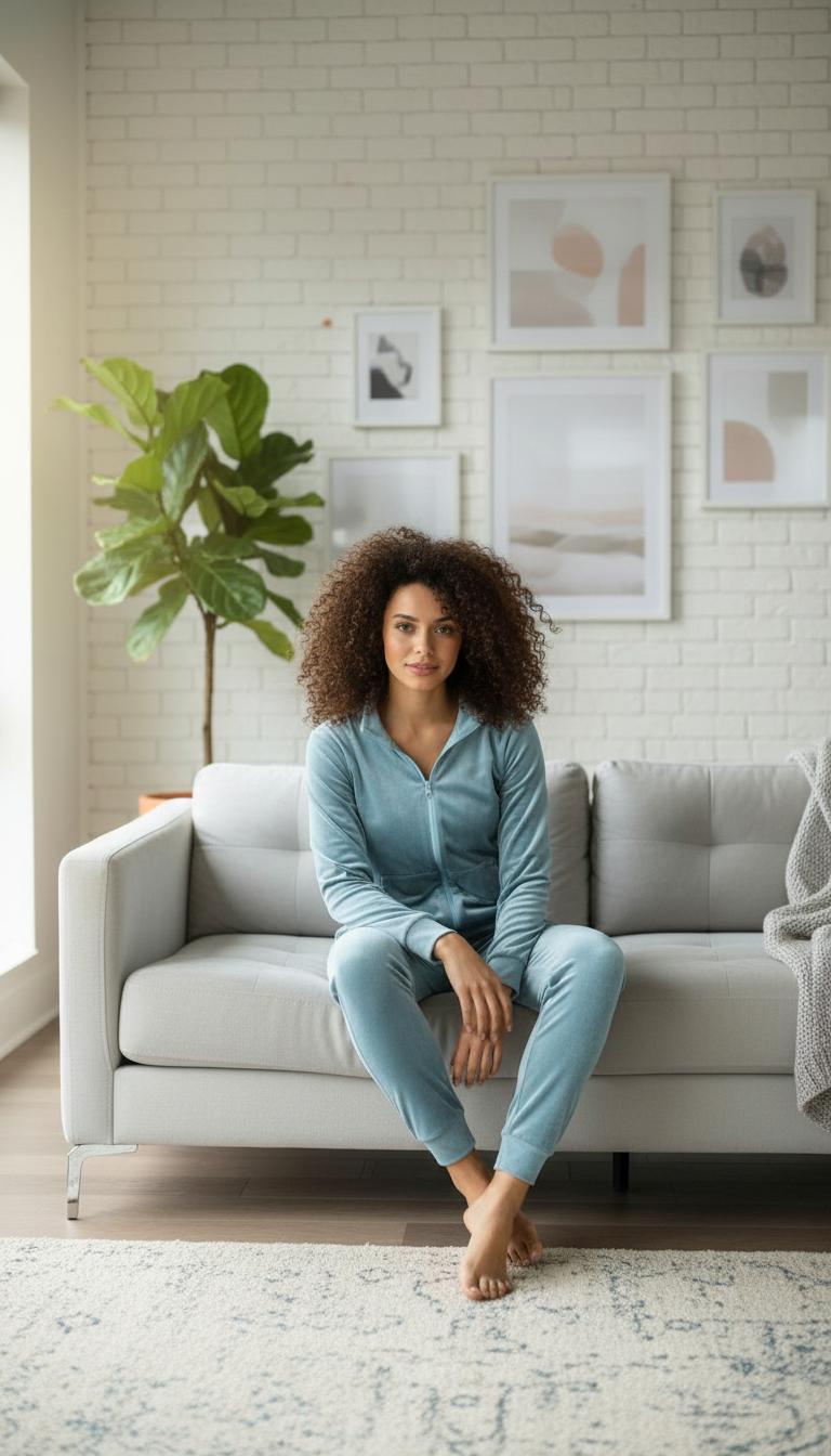 Tuta Da Donna in Ciniglia LuxeSoft® – Collo Alto e Tasconi (Made in Italy)