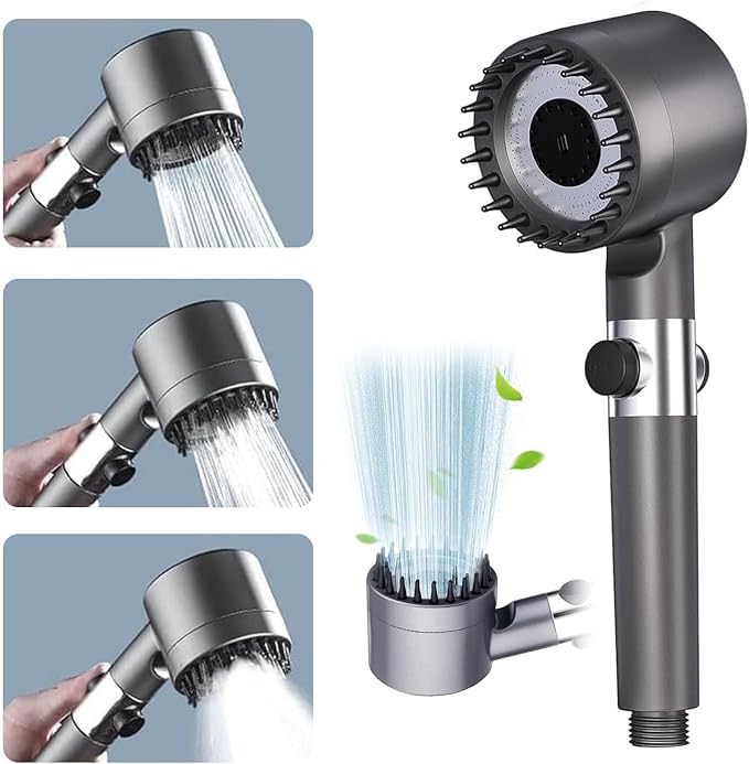 Kit 2 Sussurri PureFlow™ – Soffione Doccia Filtrante ad Alta Pressione