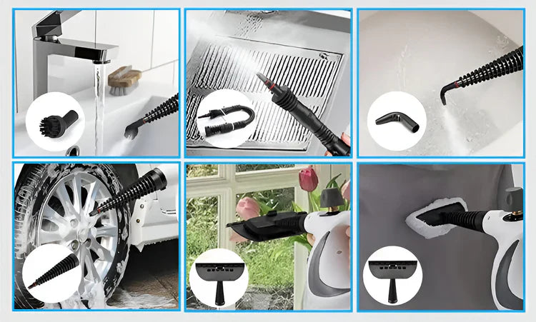 Sussurri VaporixPro™ – Pulitore a Vapore Presurizzato 10-in-1