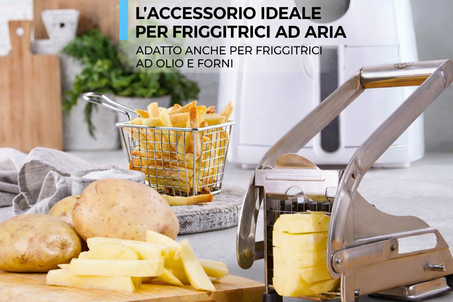 Cut&Stick™ – Taglia Patate Professionale In Vero Acciaio Inox